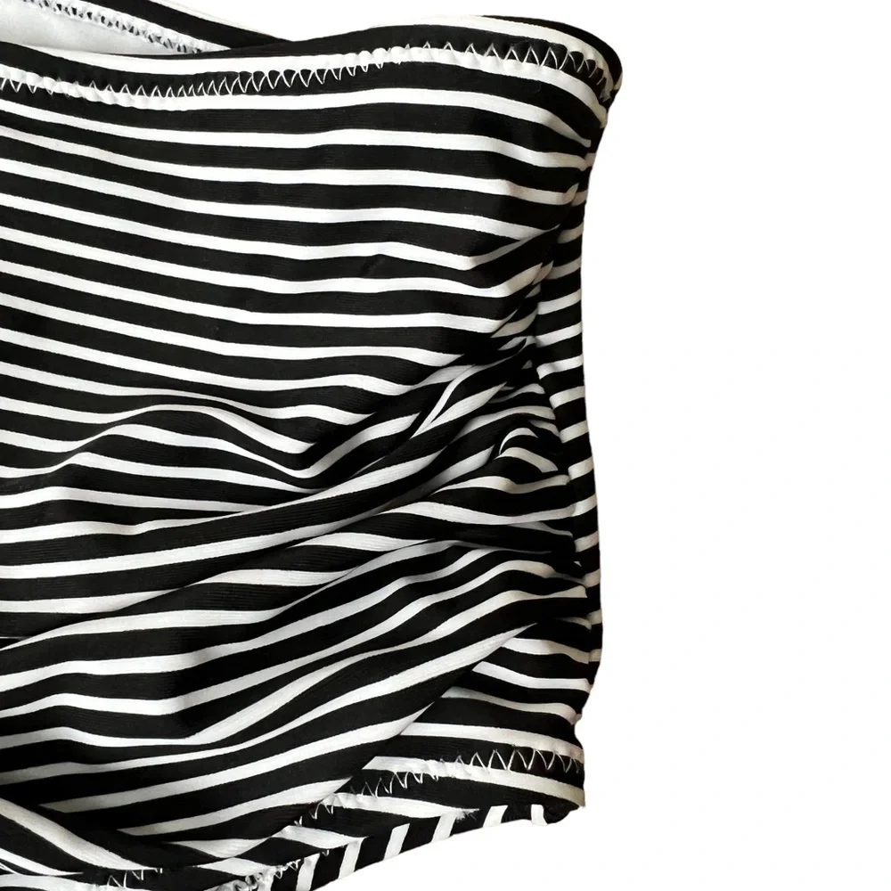 CUPSHE highrise stripped swim‎ bottom womens XL NWT